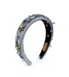 Miss Cicconi Women's Grey / Silver Silverfox - Headband - Silver Grey Velvet