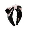 Miss Cicconi Women's Neutrals / Black Olivia - Headband - Blush And Black Velvet