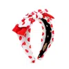 Miss Cicconi Women's White / Rose Gold / Red Betty - Bow Vintage Style Headband - Cotton Polka Dot Red & White