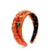 Miss Cicconi Women's Yellow / Orange Alessia - Headband - Warm Orange Silk