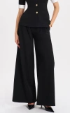 Miss Circle Aleeza Wide Leg Suit Pants In Black