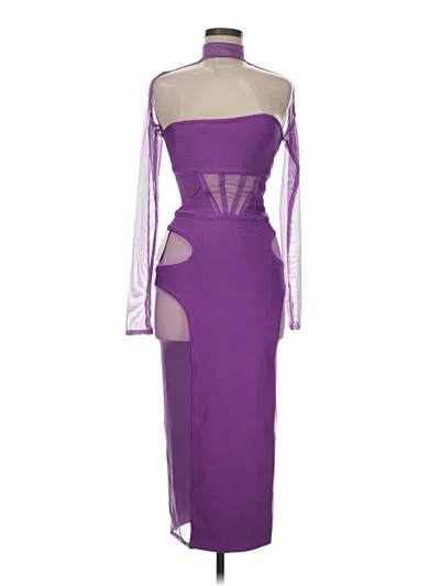 Miss Circle Cocktail Dress In Purple