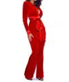 Miss Circle Gloria Jumpsuit In Red
