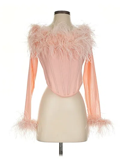 Pre-owned Miss Circle Long Sleeve Blouse In Pink