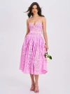Miss Circle Women Lorena Pink Lace Drop Waist Midi Sundress In Pink