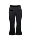 Miss Circle New York Women's Black Kristy Velvet Decorating Flare Cropped Pants