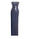 Miss Circle New York Women's Blue Ramona Navy Sequin Strapless High Slit Maxi Dress