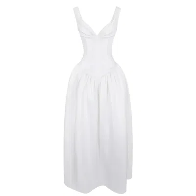 Miss Circle New York Women's Siena White Satin Sweetheart Wedding Gown