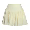 Miss Circle New York Women's Yellow / Orange Odelie Yellow Drop Waist  Seersucker Full Skirt