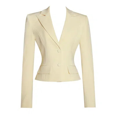 Miss Circle New York Women's Yellow / Orange Quinne Butter Yellow Slim-fit Blazer