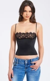 Miss Circle Padma Satin Lace Bustier Corset Top In Black