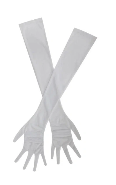 Miss Circle Qira Mesh Opera-length Gloves In Pattern