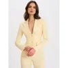 Miss Circle Quinne Tailored Business Casual Slim Blazer In Yellow