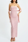 Miss Circle Raizel Crystal Beaded Dress In Pink, Women's At Urban Outfitters In Pink