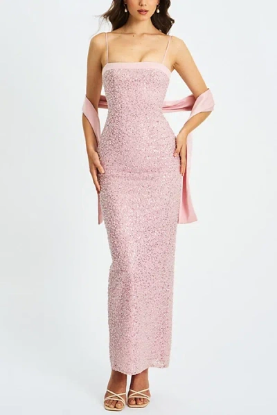 Miss Circle Raizel Crystal Beaded Dress In Pink, Women's At Urban Outfitters
