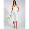 Miss Circle Rowan Lace Drop Waist Corset Sundress In White