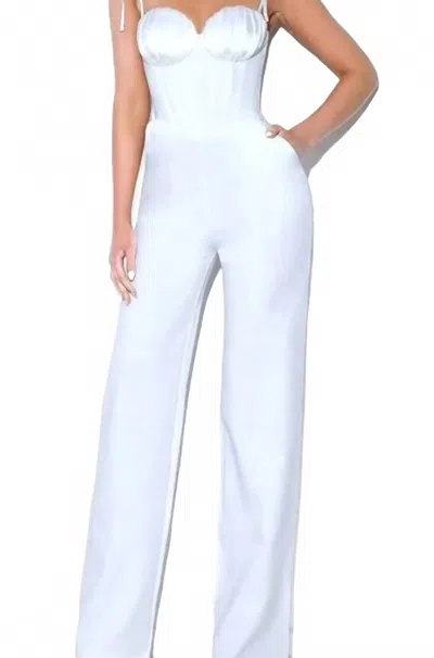 MISS CIRCLE SARINA JUMPSUIT IN WHITE