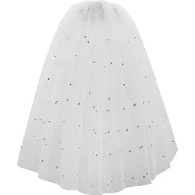 Miss Circle Sparkling Short Wedding Veil In Purple