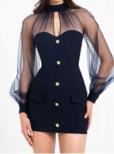 Miss Circle Tabitha Dress In Navy In Blue