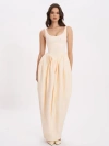 Miss Circle Udana Drop Waist Tulip Gown In Brown