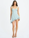 Miss Circle Yaffa Asymmetrical Mini Dress In Blue