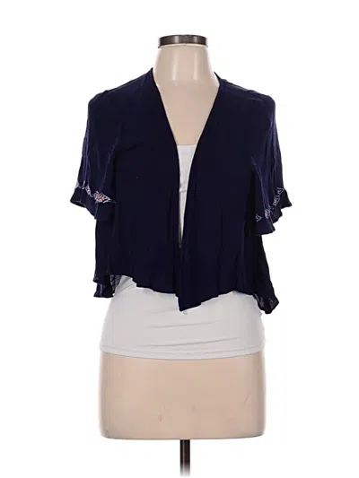 Pre-owned Miss Daisy Short Sleeve Blouse In Blue