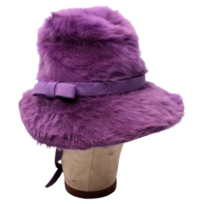 Pre-owned Miss Dior By Christian Dior Purple Fur Hat Circa 1960s