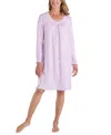 Miss Elaine Missi Elaine Women's Soft Paisley-print Nightgown In Pink Animal Paisley