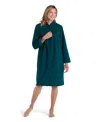 Miss Elaine Women's Long-sleeves Short Robe In Green
