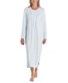 MISS ELAINE WOMEN'S PAISLEY-PRINT LACE-TRIM NIGHTGOWN