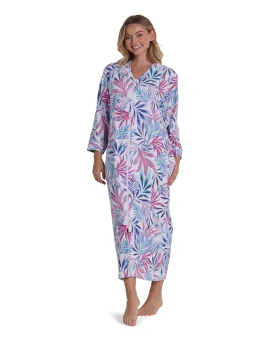 Miss Elaine Women's Printed Long-sleeve Robe