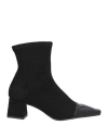 Miss Elastic Woman Ankle Boots Black Size 6 Textile Fibers In Black
