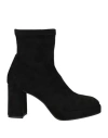 Miss Elastic Woman Ankle Boots Black Size 7 Textile Fibers In Black