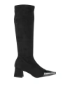 Miss Elastic Woman Boot Black Size 8 Textile Fibers In Black