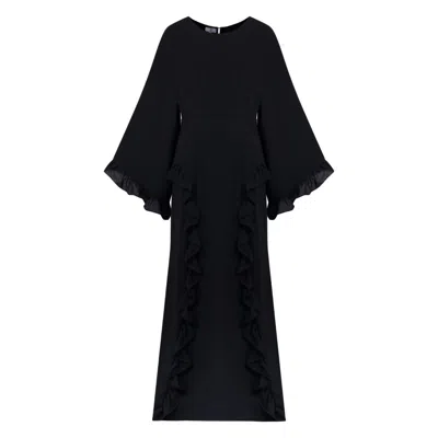 Miss Fm Women's Amber In Black - Cotton Lined Maxi Dress