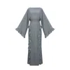 Miss Fm Women's Grey / Neutrals Amber In Grey - Cotton Lined Maxi Dress In Grey