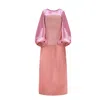 Miss Fm Women's Pink / Purple Maude - Pink Long Sleeved Maxi Dress In Pink/purple
