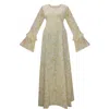 Miss Fm Women's Yellow / Orange / Neutrals Skye - Basic Maxi Dress - Yellow Print In Yellow/orange