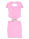 Miss Grant Bow-brooch Dress In Pink