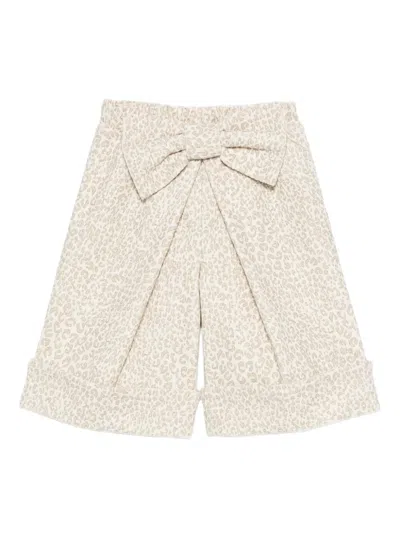 Miss Grant Babies' Animal-print Trousers In Neutral