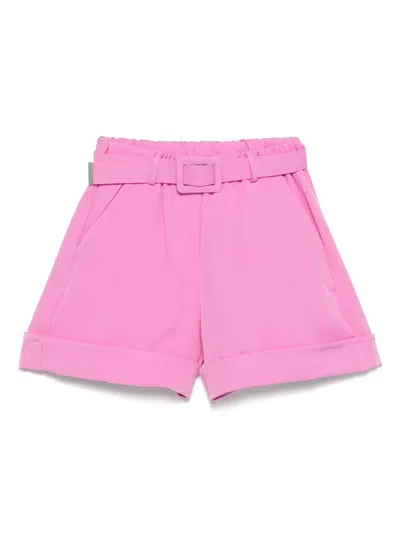 Miss Grant Kids' Belted Shorts In Pink