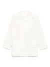 Miss Grant Distressed Blazer In White