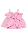 Miss Grant Bow-appliqué Blouse In Pink