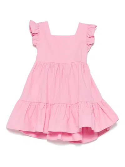 Miss Grant Babies' Bow-appliqué Dress In Pink