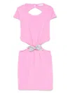 Miss Grant Bow-brooch Dress In Pink