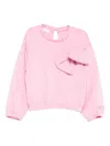 Miss Grant Bow-detail Sweatshirt In Pink