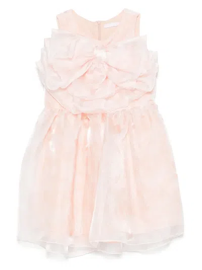 Miss Grant Kids' Bow-embellished Dress In Pink