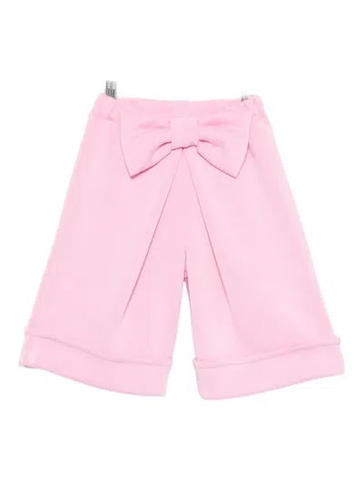 Miss Grant Babies' Bow-embellished Trousers In Pink