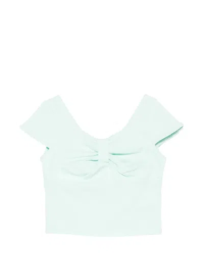 Miss Grant Kids' Bow Top In Green