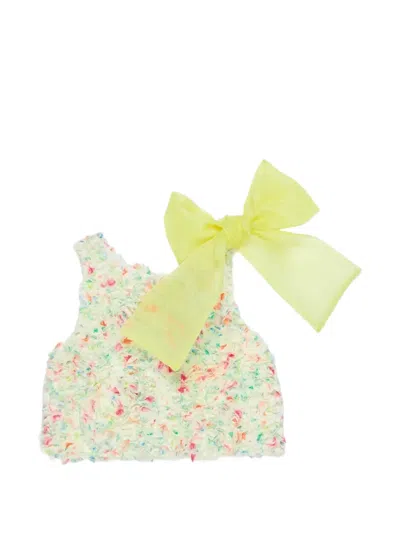 Miss Grant Kids' Bow-detail Top In Green